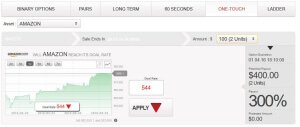 What are one touch binary options