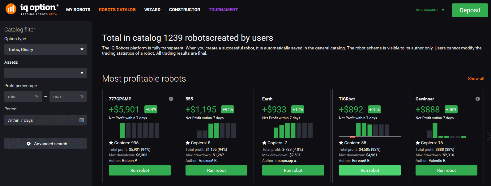 binary trading robot