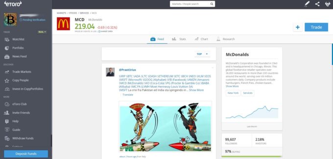 etoro mc donalds shares